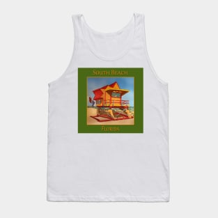 Cute Lifeguard tower in South Beach Miami Florida Tank Top